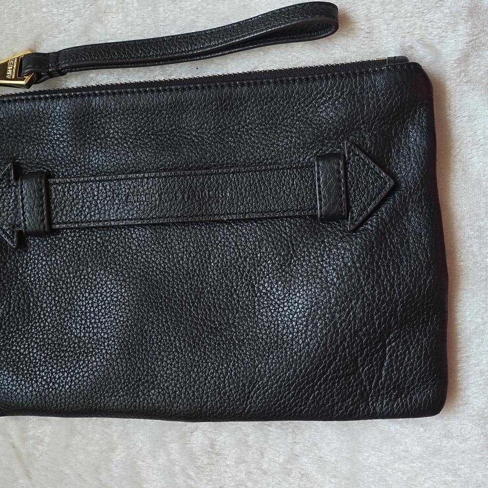 Aimee Kestenberg black leather wristlet clutch - Picture 4 of 10